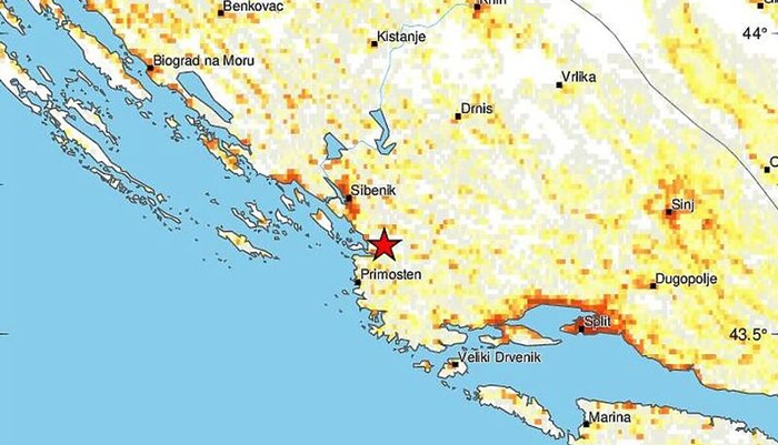 Zemljotres jačine 4,7 stepeni po Richteru zatresao Dalmaciju