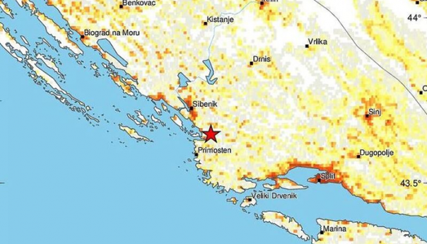 Zemljotres jačine 4,7 stepeni po Richteru zatresao Dalmaciju