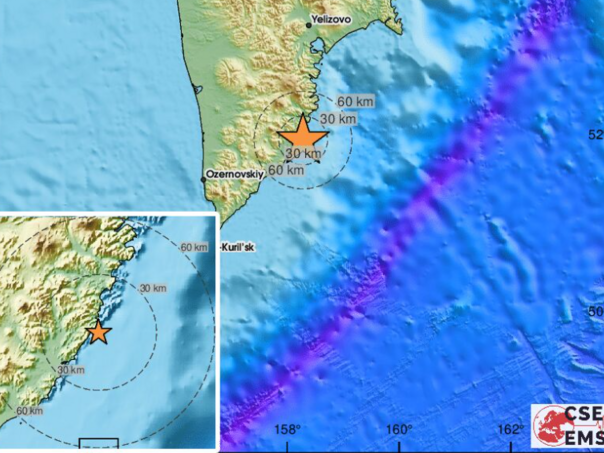 Zemljotres jačine 6,5 stepeni registrovan u blizini Sjevernih Kurilskih ostrva