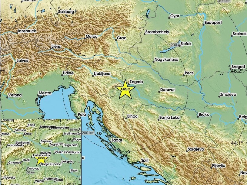 Zemljotres magnitude 2,6 zatresao područje u okolici Zagreba