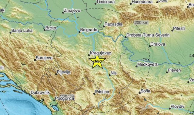 Zemljotres magnitude 4,0 pogodio Srbiju 