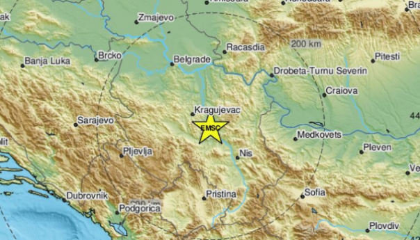 Zemljotres magnitude 4,0 pogodio Srbiju