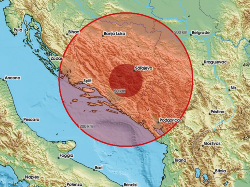 Zemljotres registrovan na jugu BiH: "Dobro se osjetio"