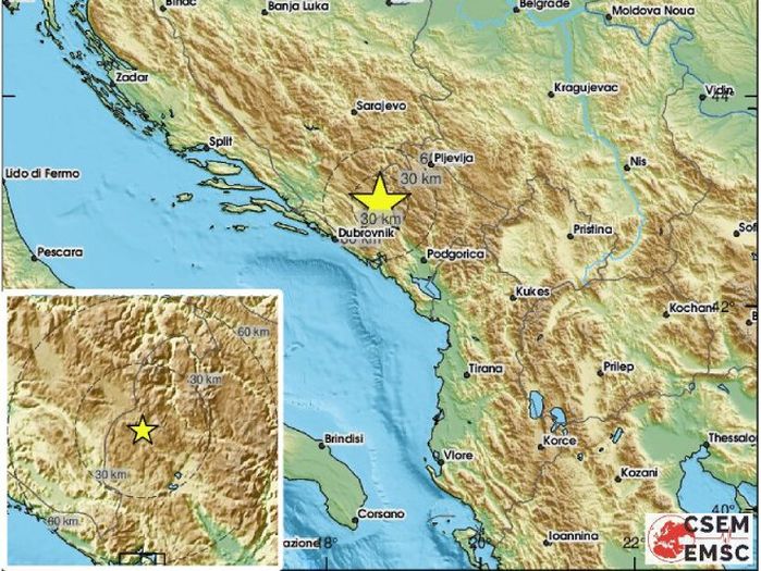Zemljotres pogodio Crnu Goru, osjetio se i u BiH