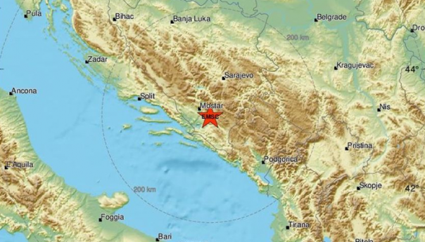 Zemljotres pogodio Hercegovinu: Treslo se u Nevesinju i Mostaru