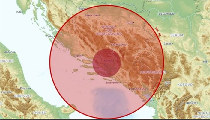 Zemljotres pogodio područje Mostara