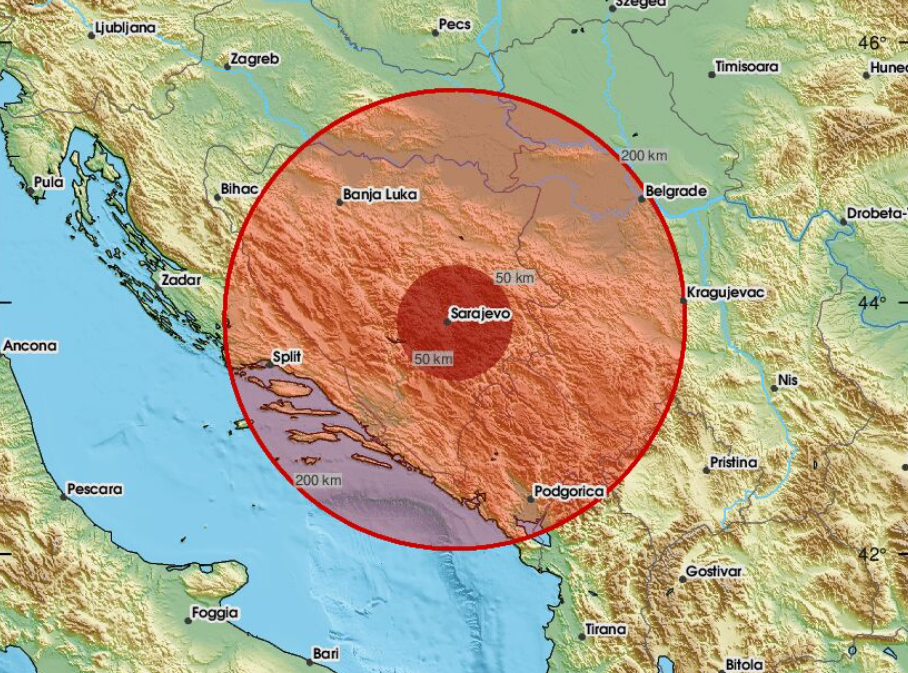 Zemljotres u BiH, epicentar blizu Goražda