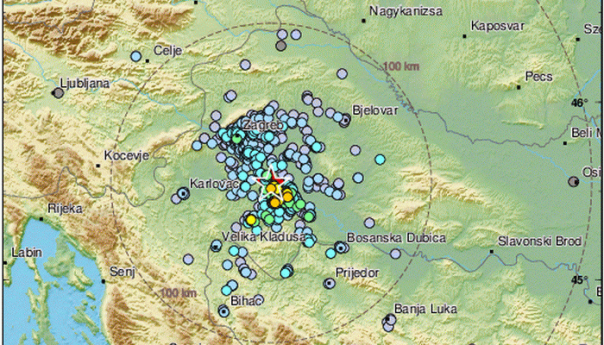 Zemljotres u Hrvatskoj, osjetio se i u BiH