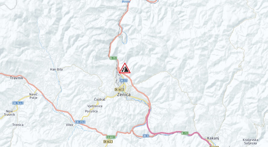 Zenička zaobilaznica zatvorena za saobraćaj zbog većeg klizišta