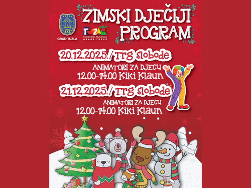 Zimski dječiji program u Tuzli: Vikend zabava uz Kiki Klauna