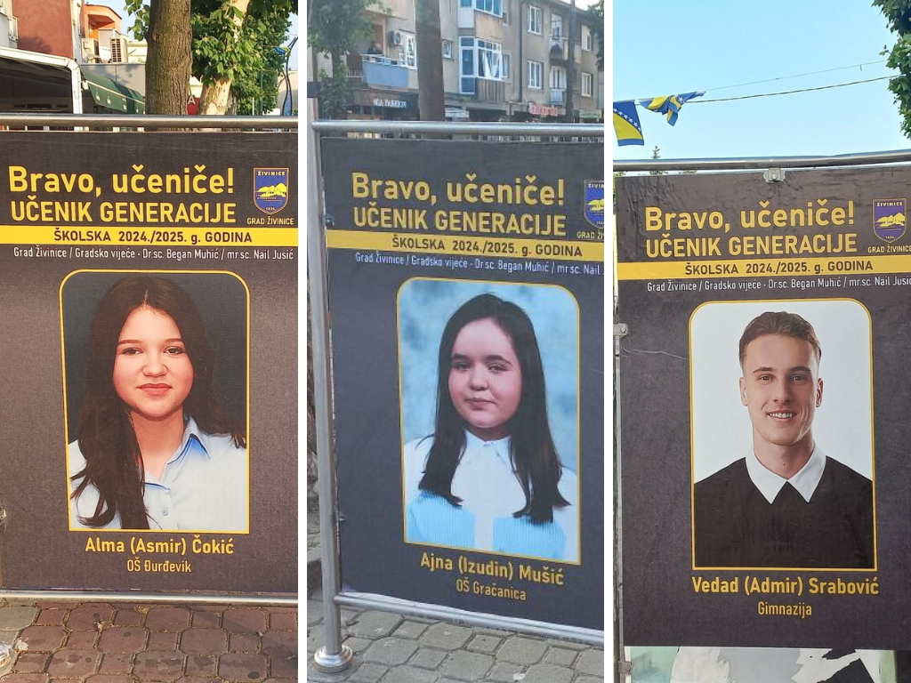 Živinice slave izvrsnost: Grad ukrasili panoi sa učenicima generacije