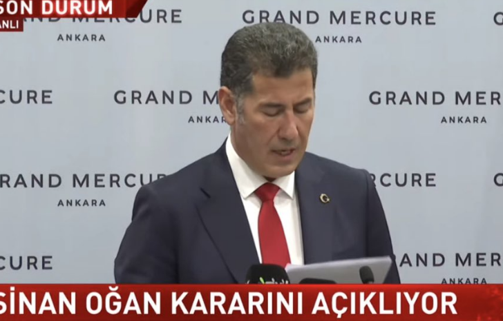 Zvanično: Ogan pozvao svoje birače da podrže Erdogana