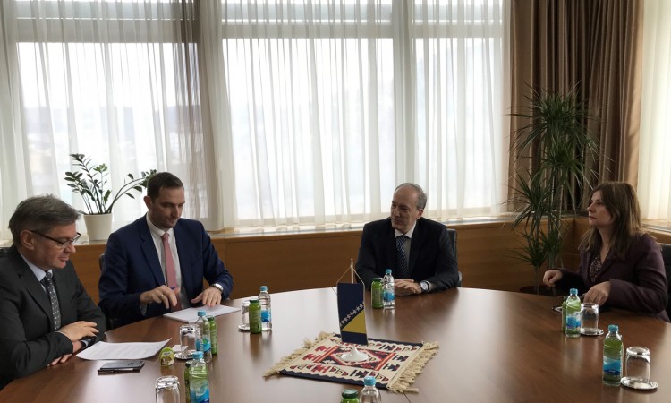 Zvizdić primio novoimenovanog ambasadora Grčke u BiH Papandreoua