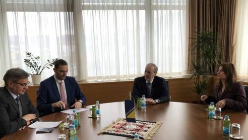 Zvizdić primio novoimenovanog ambasadora Grčke u BiH Papandreoua